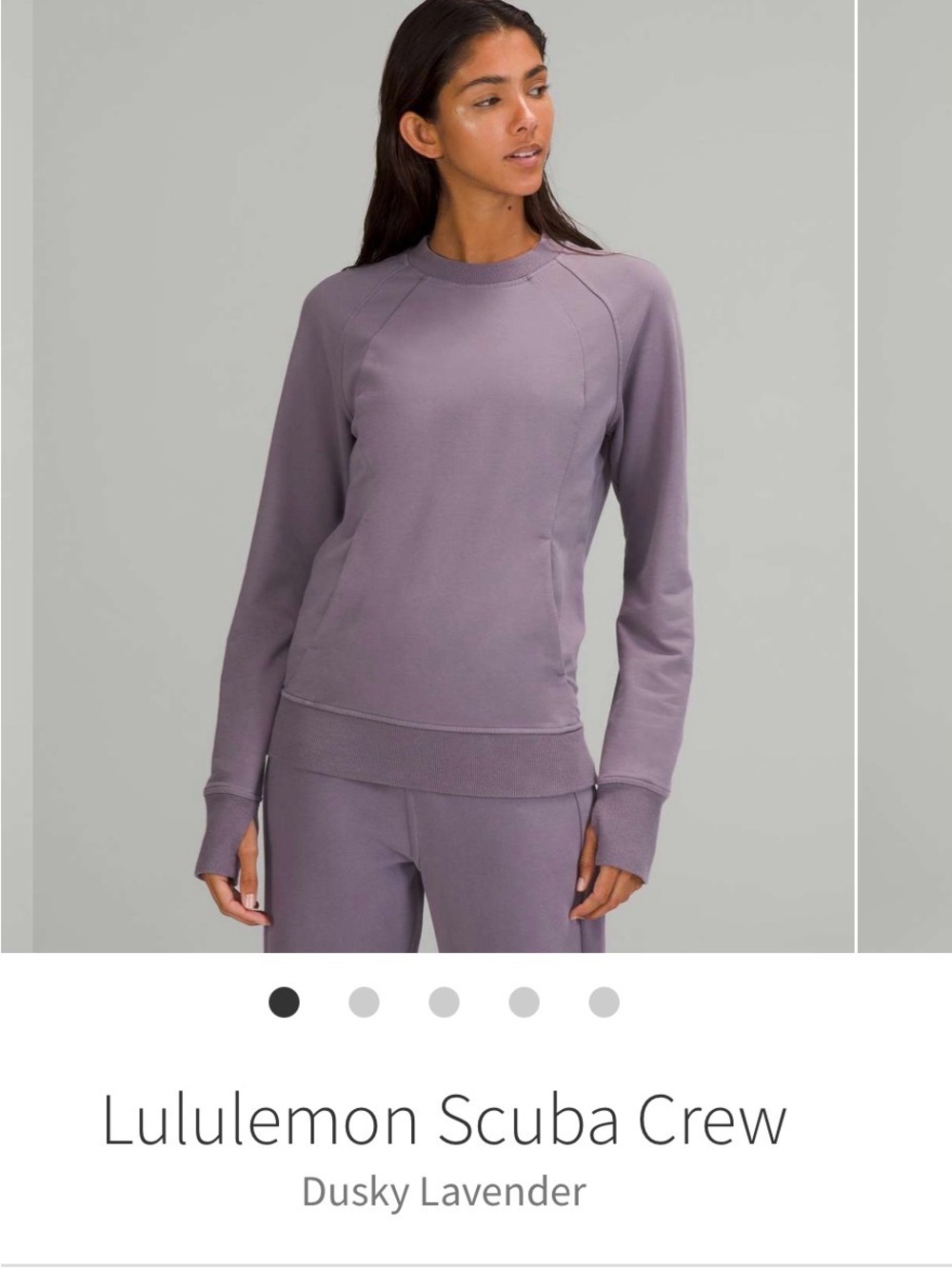 lululemon athletica Scuba Crew Sweatshirt in Dusky Lavender